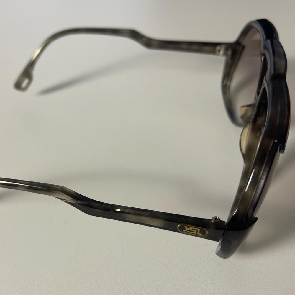 Yves Saint Laurent Vintage Aviator Sunglasses Tortoise Shell - Picture 6 of 8